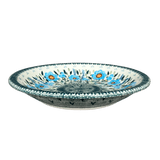 Bowl, Round, Pasta, 9.25" Bowl in "Baby Blue Blossoms" by Manufaktura | T159S-JS49