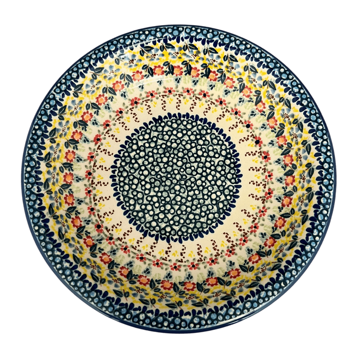 Bowl, Round, Pasta, 9.25" Bowl in "Sunny Border" by Manufaktura | T159S-JZ41