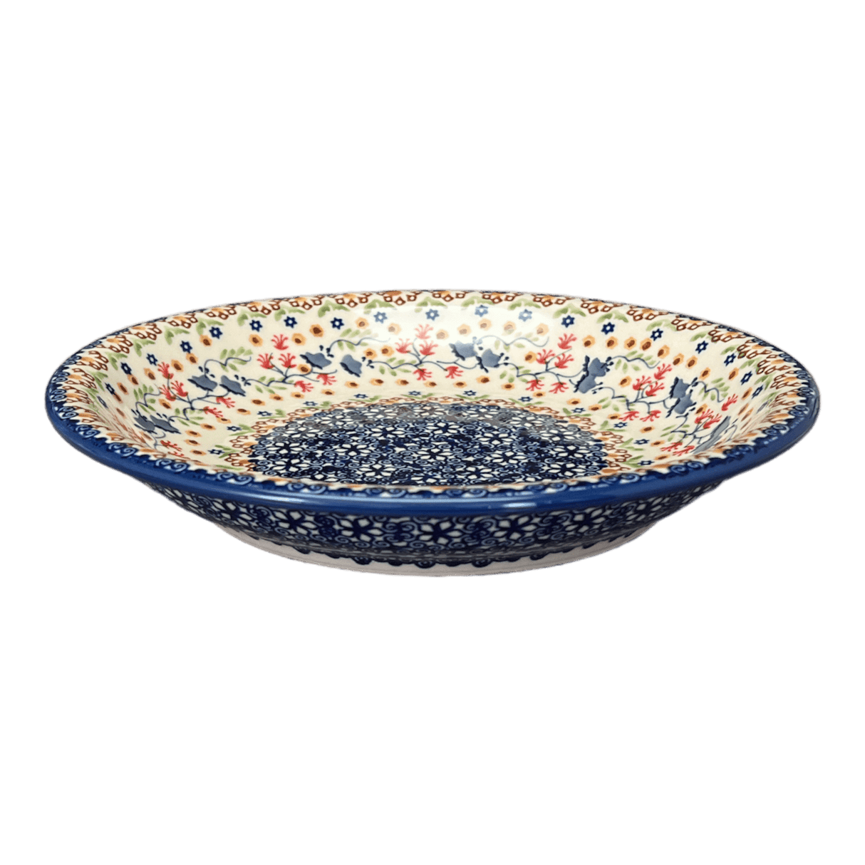 Bowl, Round, Pasta, 9.25" Bowl in "Wildflower Delight" by Manufaktura | T159S-P273