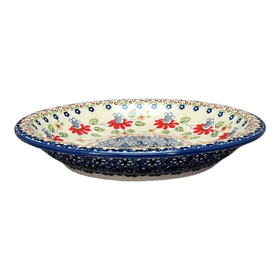 Polish Pottery 9.25" Pasta Bowl (Mediterranean Blossoms) | T159S-P274 Additional Image at PolishPotteryOutlet.com