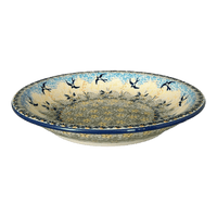 A picture of a Polish Pottery 9.25" Pasta Bowl (Soaring Swallows) | T159S-WK57 as shown at PolishPotteryOutlet.com/products/9-25-pasta-bowl-soaring-swallows-t159s-wk57