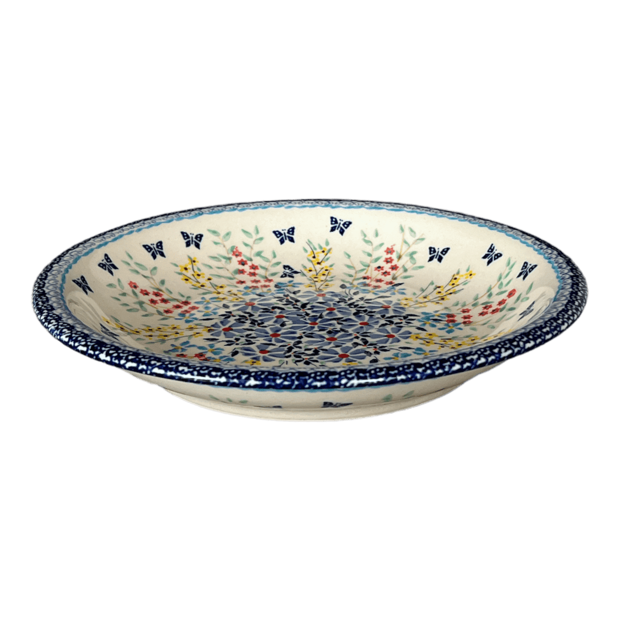 Bowl, Round, Pasta, 9.25" Bowl in "Butterfly Bounty" by Manufaktura | T159S-WK76