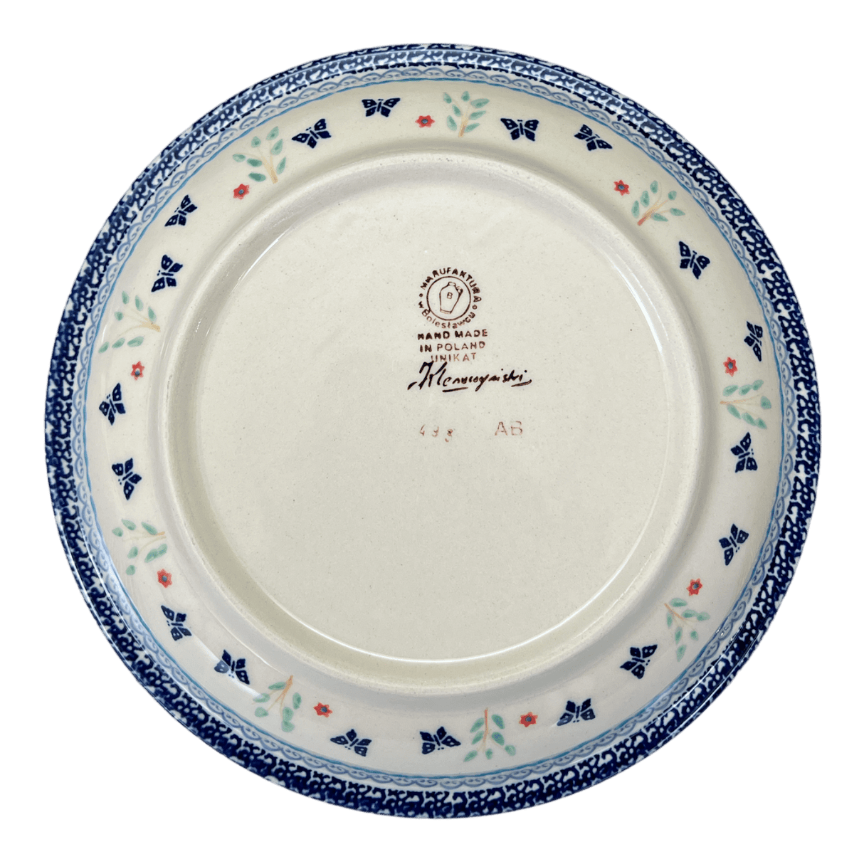 Bowl, Round, Pasta, 9.25" Bowl in "Butterfly Bounty" by Manufaktura | T159S-WK76