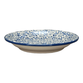 Polish Pottery 9.25" Pasta Bowl (English Blue) | T159U-AS53 Additional Image at PolishPotteryOutlet.com