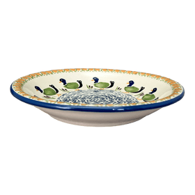 Polish Pottery 9.25" Pasta Bowl (Ducks in a Row) | T159U-P323 Additional Image at PolishPotteryOutlet.com