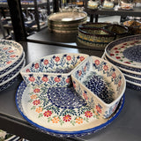 Bowl, Wedge-Shaped, 5" x 8.5" in "Flower Power" by Manufaktura | M048T-JS14