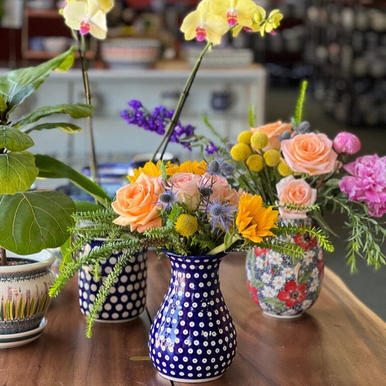 Vase, Tall, 8.5", WR (WR30D) in "Lavender Fields" by W.R. Ceramika | WR30D-BW4