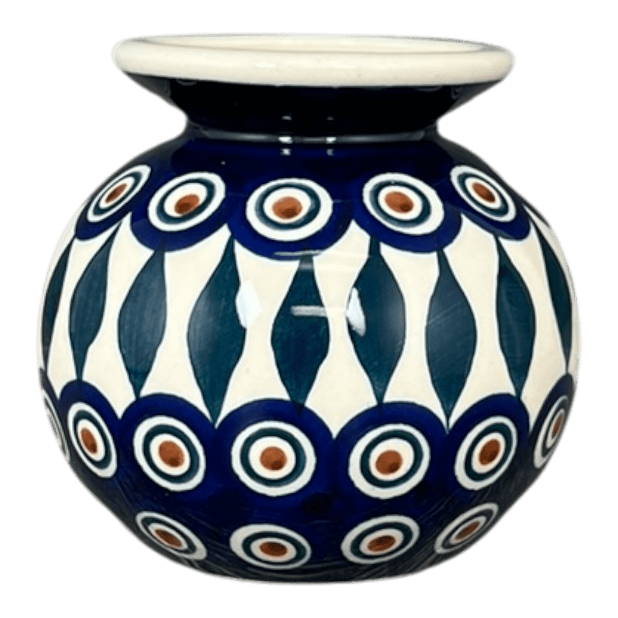 Vase, Bubble, Small 3.75" in "Peacock" by Manufaktura | W001T-54