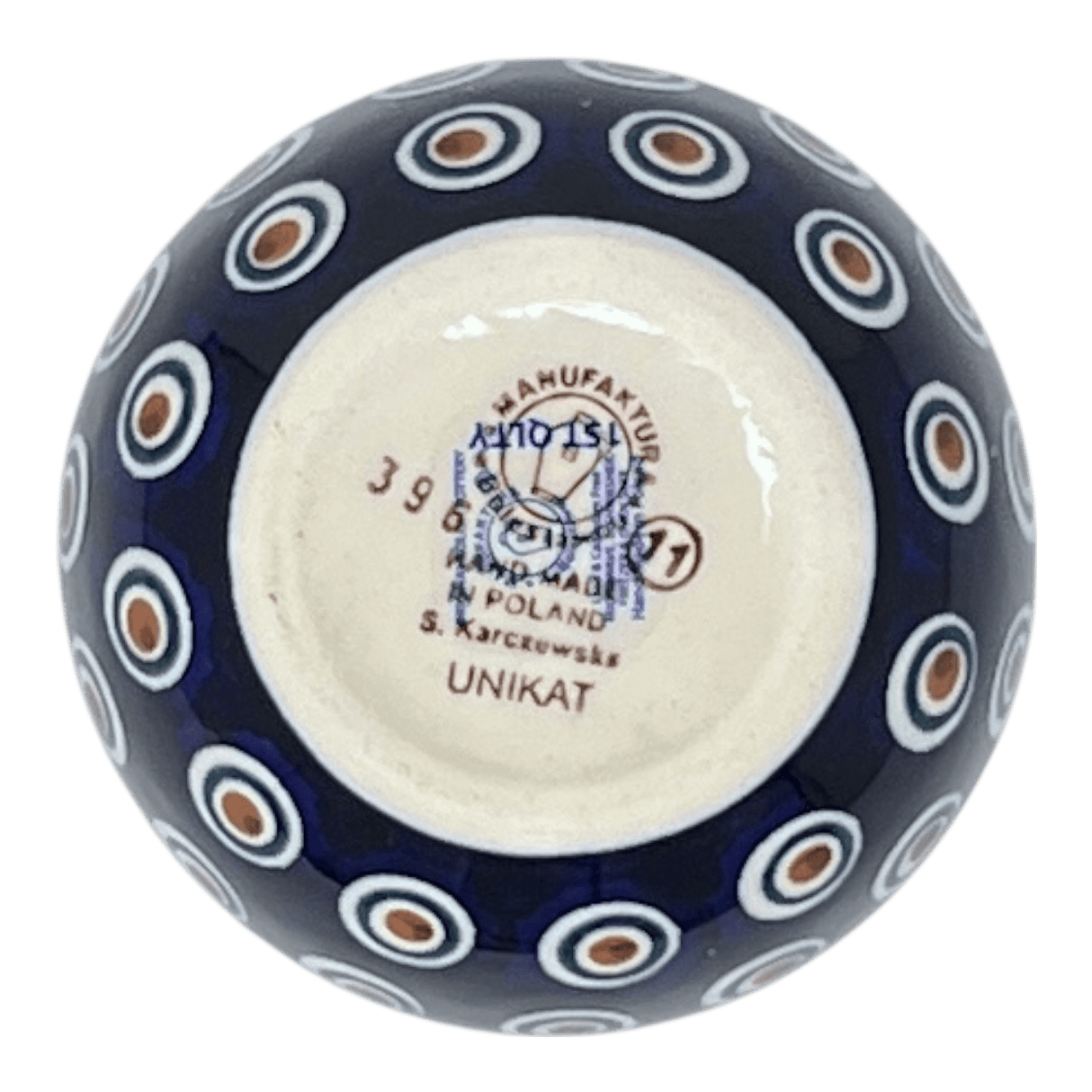 Vase, Bubble, Small 3.75" in "Peacock Dot" by Manufaktura | W001U-54K