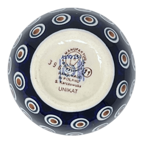 Vase, Bubble, Small 3.75" in "Peacock Dot" by Manufaktura | W001U-54K