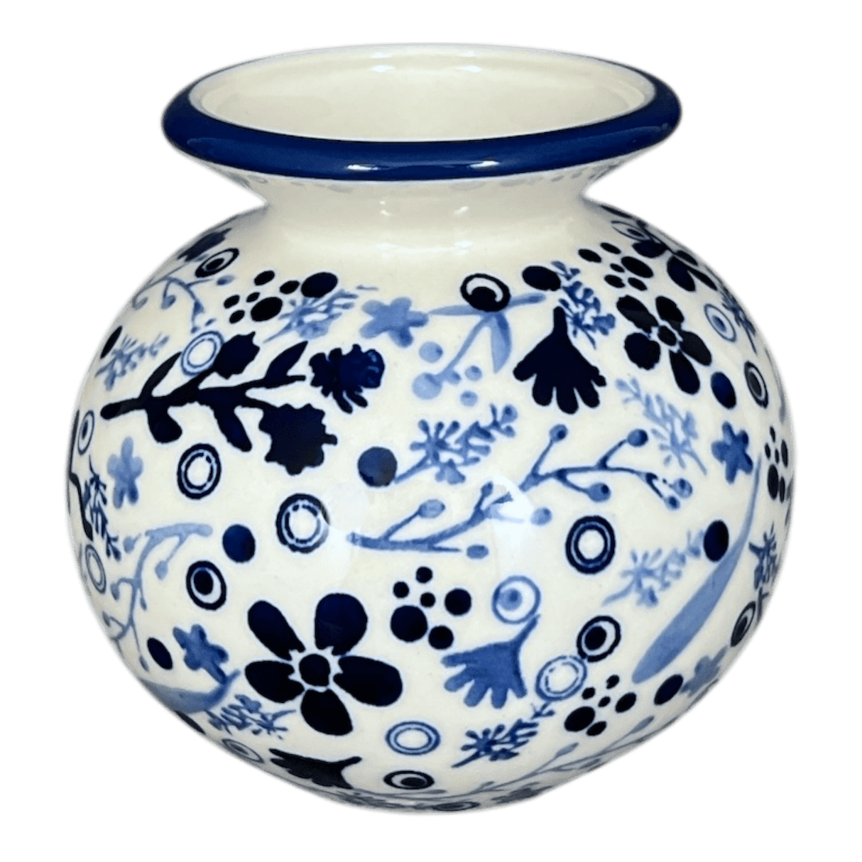 Vase, Bubble, 4.75" in "Rambling Blues" by Manufaktura | W002S-GZ50