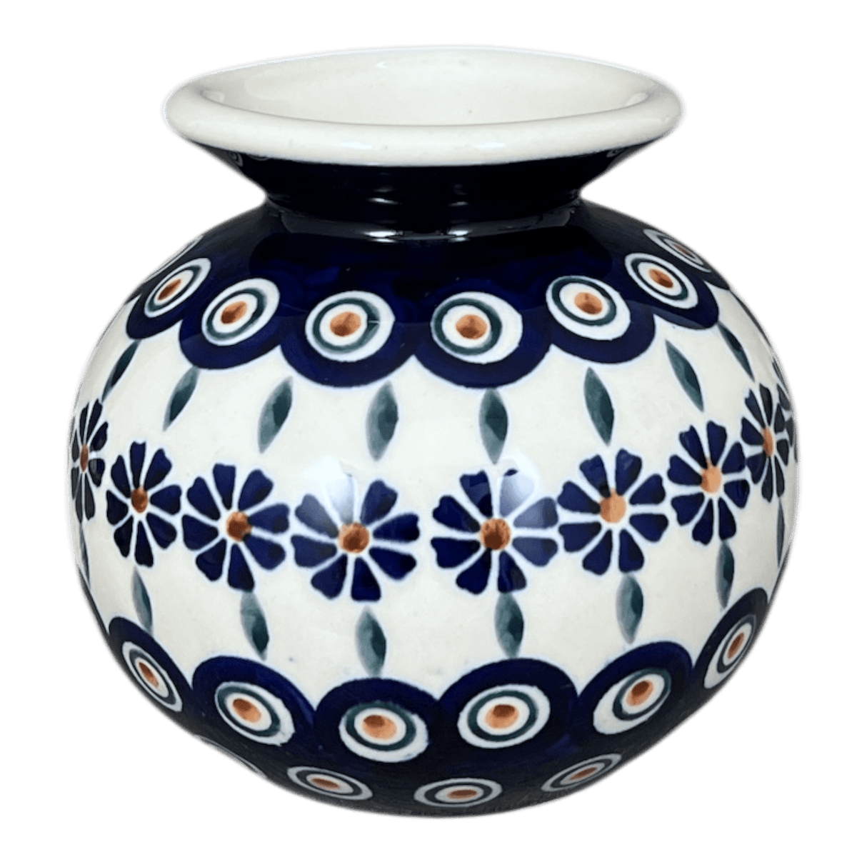 Vase, Bubble, 4.75" in "Floral Peacock" by Manufaktura | W002T-54KK