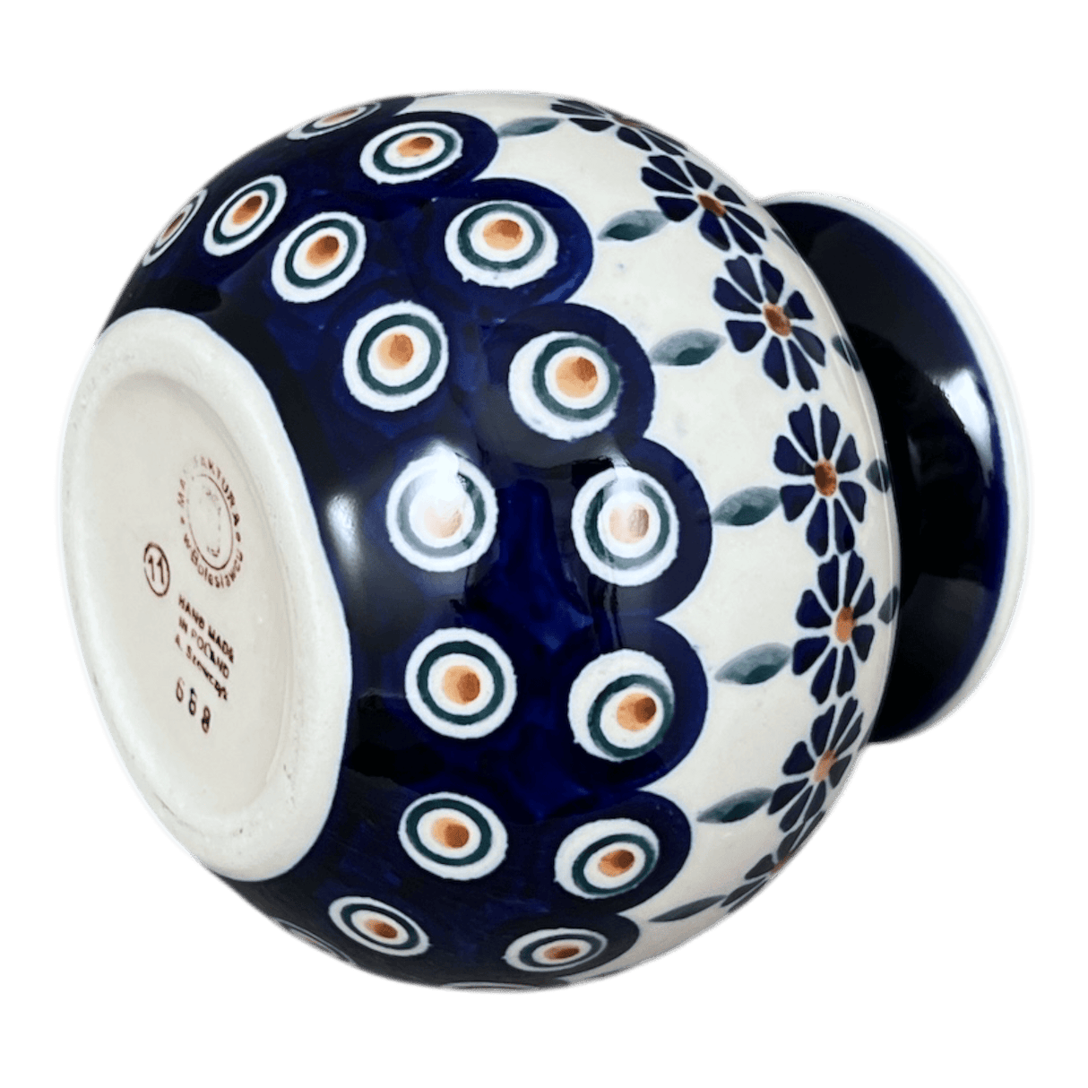Vase, Bubble, 4.75" in "Floral Peacock" by Manufaktura | W002T-54KK