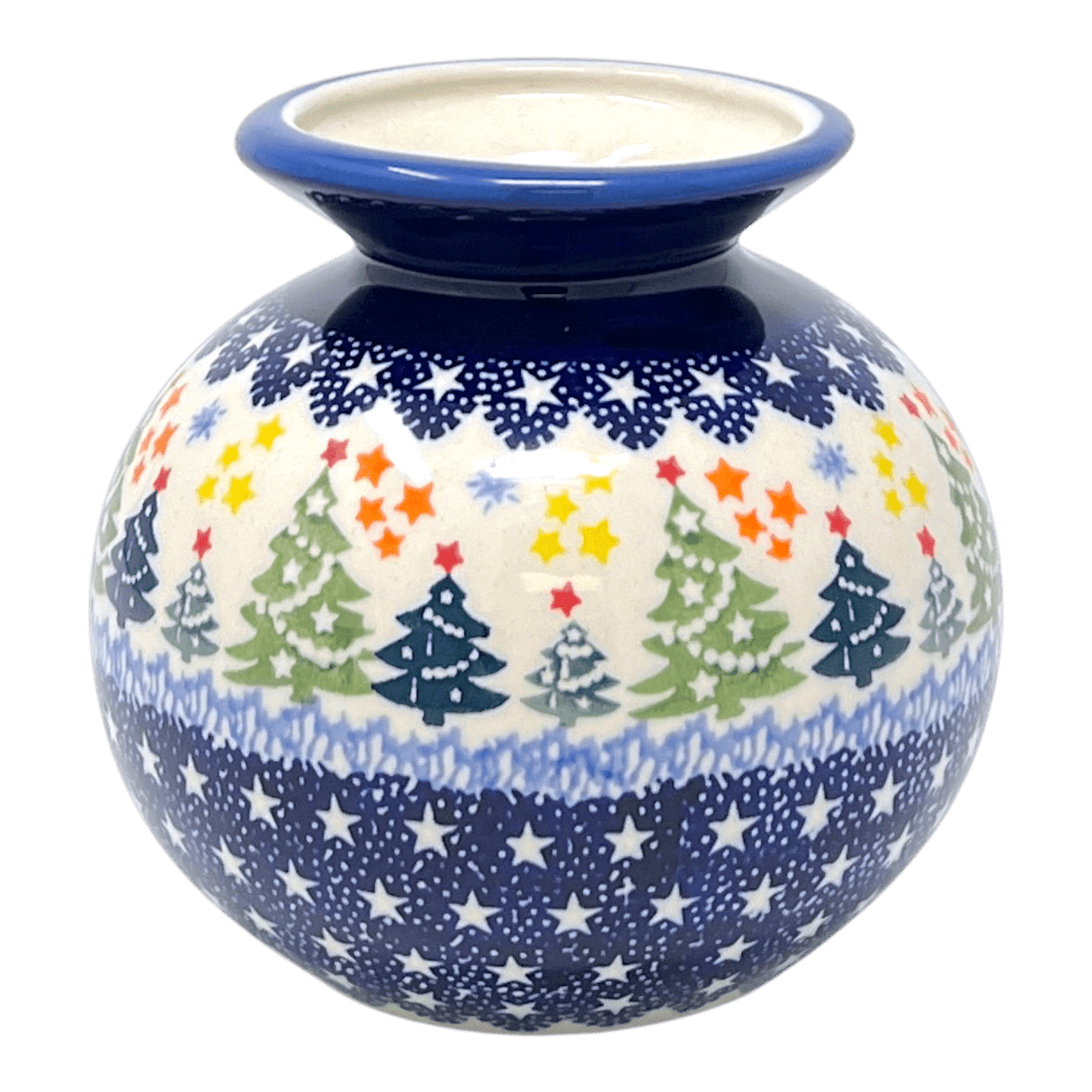 Vase, Bubble, 4.75" in "Festive Forest" by Manufaktura | W002U-INS6