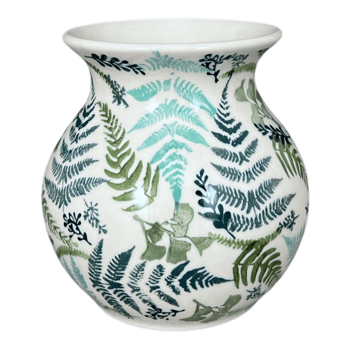 Vase, Bubble, 6" in "Scattered Ferns" by Manufaktura | W003S-GZ39