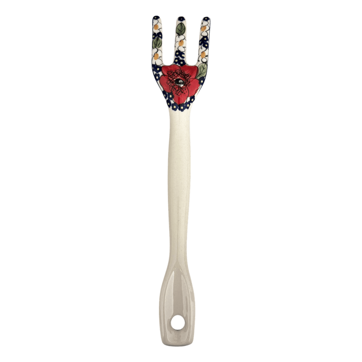 Fork, Serving Fork, 12" in "Poppies & Posies" by Manufaktura | W011S-IM02