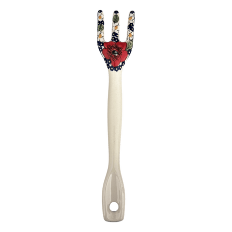 Fork, Serving Fork, 12" in "Poppies & Posies" by Manufaktura | W011S-IM02