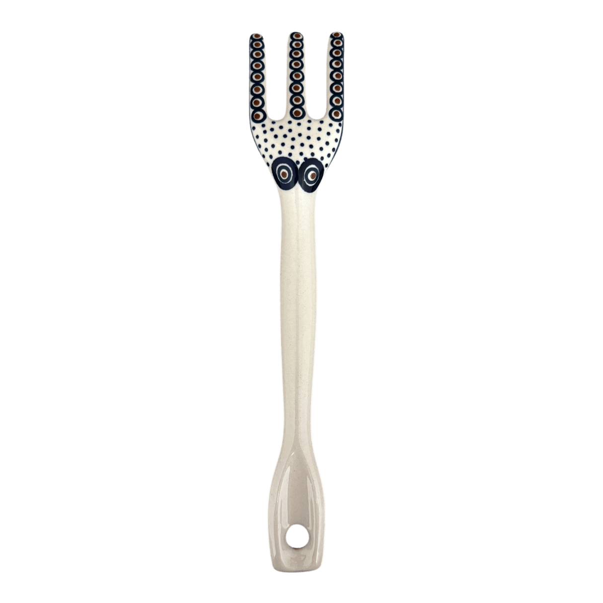 Fork, Serving Fork, 12" in "Peacock Dot" by Manufaktura | W011U-54K