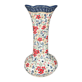 Vase, Tulip Lipped, 12.5" in "Ruby Bouquet" by Manufaktura | W014S-DPCS