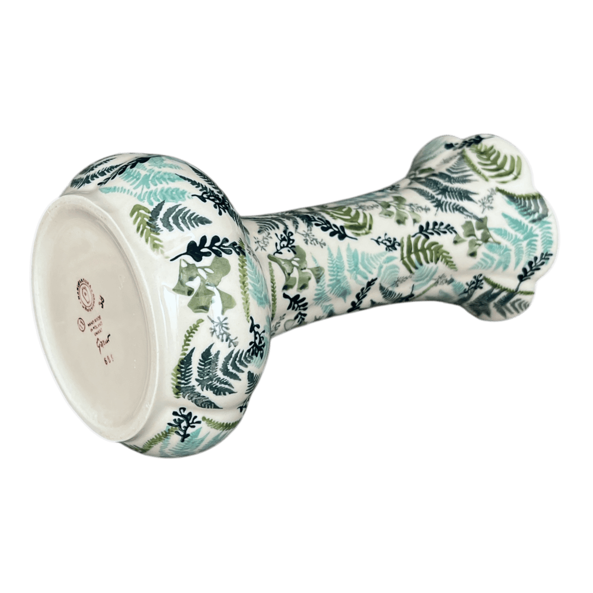 Vase, Tulip Lipped, 12.5" in "Scattered Ferns" by Manufaktura | W014S-GZ39