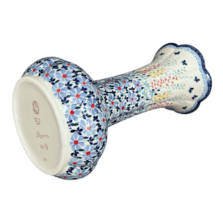 Vase, Tulip Lipped, 12.5" in "Butterfly Bounty" by Manufaktura | W014S-WK76