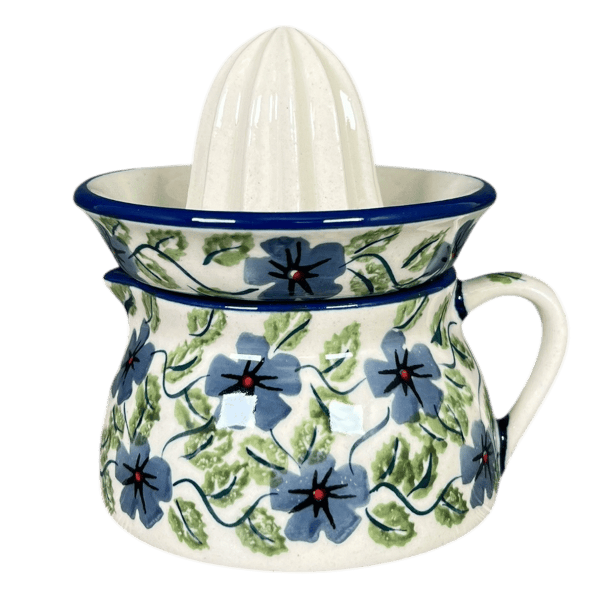 Juicer, Juicer w/ Jug, 4.5" in "Periwinkle Vine" by Manufaktura | W017U-TAB1