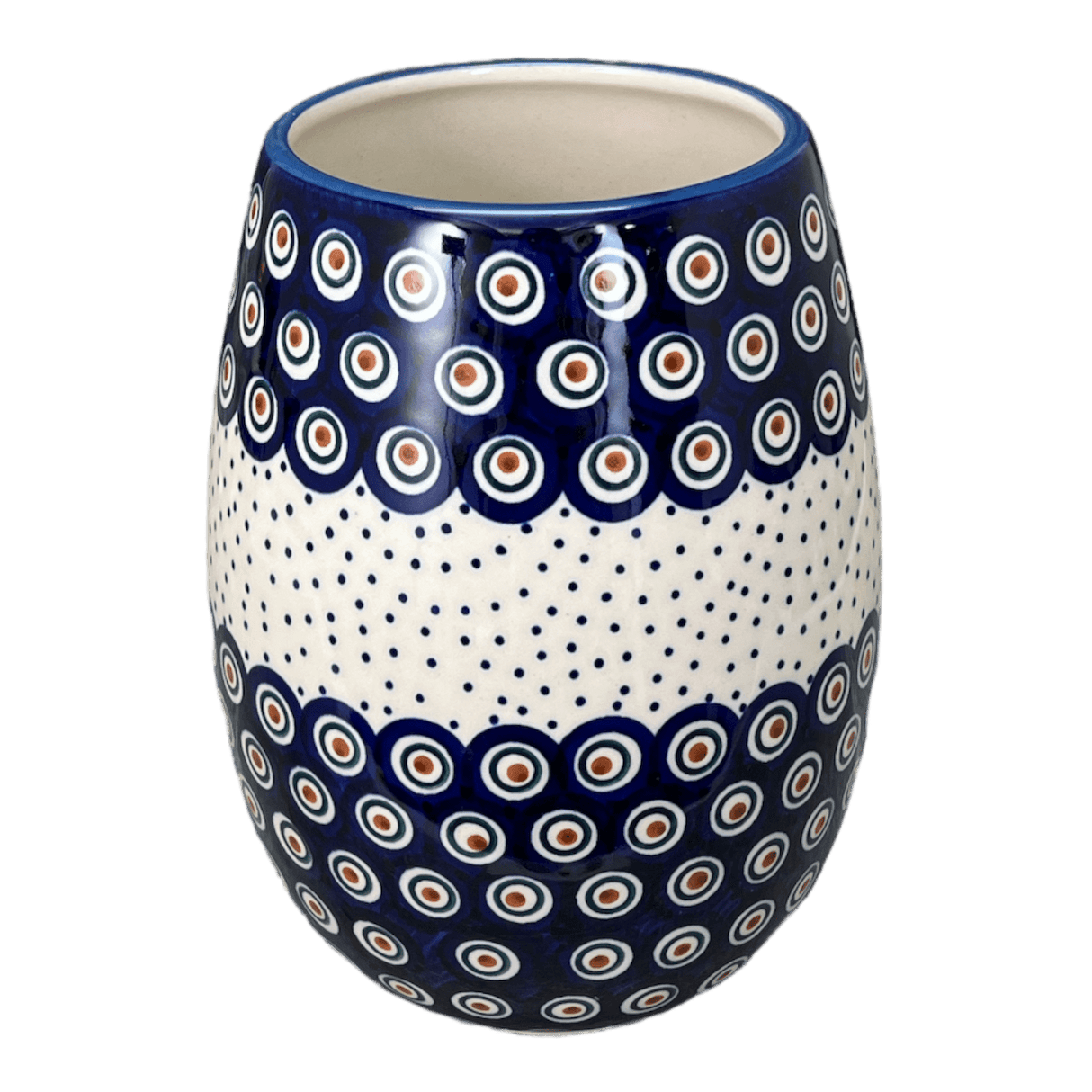 Vase, 8" in "Peacock Dot" by Manufaktura | W020U-54K