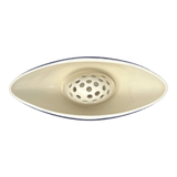 Vase, Ikebana, Oval, Frog Insert, 10.5" x 4.5" in "Floral Peacock" by Manufaktura | W022T-54KK