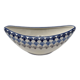 Vase, Ikebana, Oval, Frog Insert, 10.5" x 4.5" in "Fan-Tastic" by Manufaktura | W022T-GP18