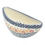 Vase, Ikebana, Oval, Frog Insert, 10.5" x 4.5" in "Flower Power" by Manufaktura | W022T-JS14