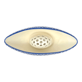 Vase, Ikebana, Oval, Frog Insert, 10.5" x 4.5" in "Flower Power" by Manufaktura | W022T-JS14