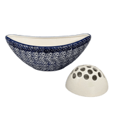 Vase, Oval, Frog Insert, 10.5" x 4.5" in "Sea Foam" by Manufaktura | W022T-MAGM