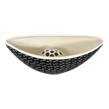 Vase, Oval, Frog Insert, 10.5" x 4.5" in "Metro" by Manufaktura | W022T-WCZM
