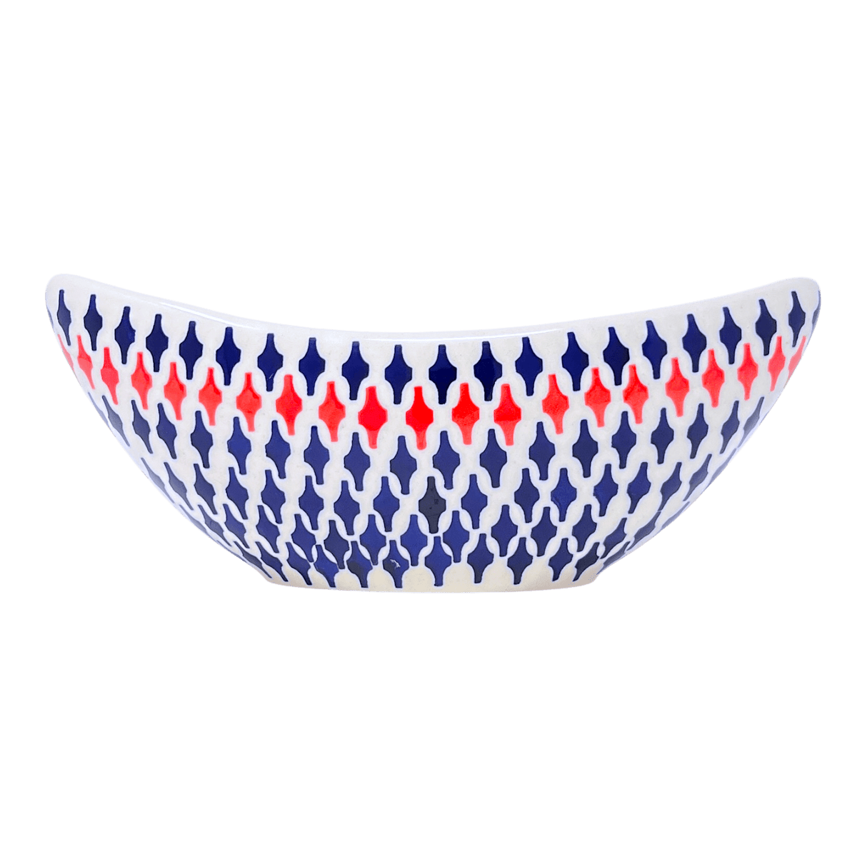 Vase, Ikebana, Oval, Frog Insert, 10.5" x 4.5" in "Shock Waves" by Manufaktura | W022U-GZ42