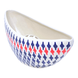 Vase, Ikebana, Oval, Frog Insert, 10.5" x 4.5" in "Shock Waves" by Manufaktura | W022U-GZ42