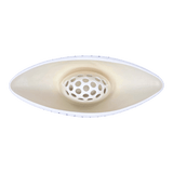 Vase, Ikebana, Oval, Frog Insert, 10.5" x 4.5" in "Shock Waves" by Manufaktura | W022U-GZ42