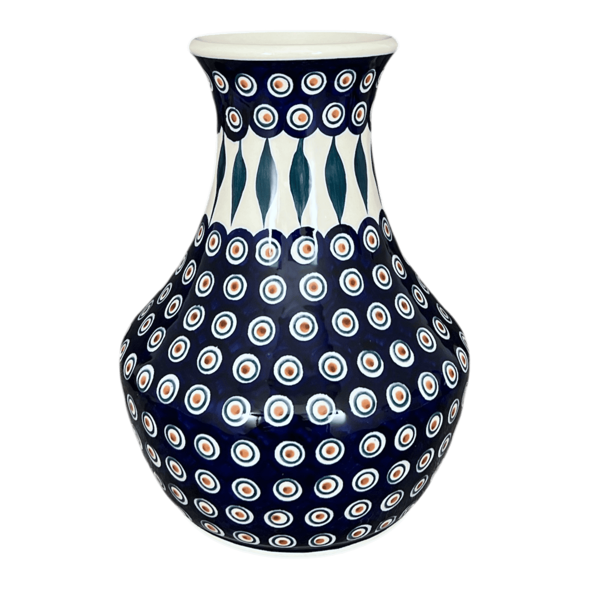 Vase, 10" in "Peacock" by Manufaktura | W025T-54