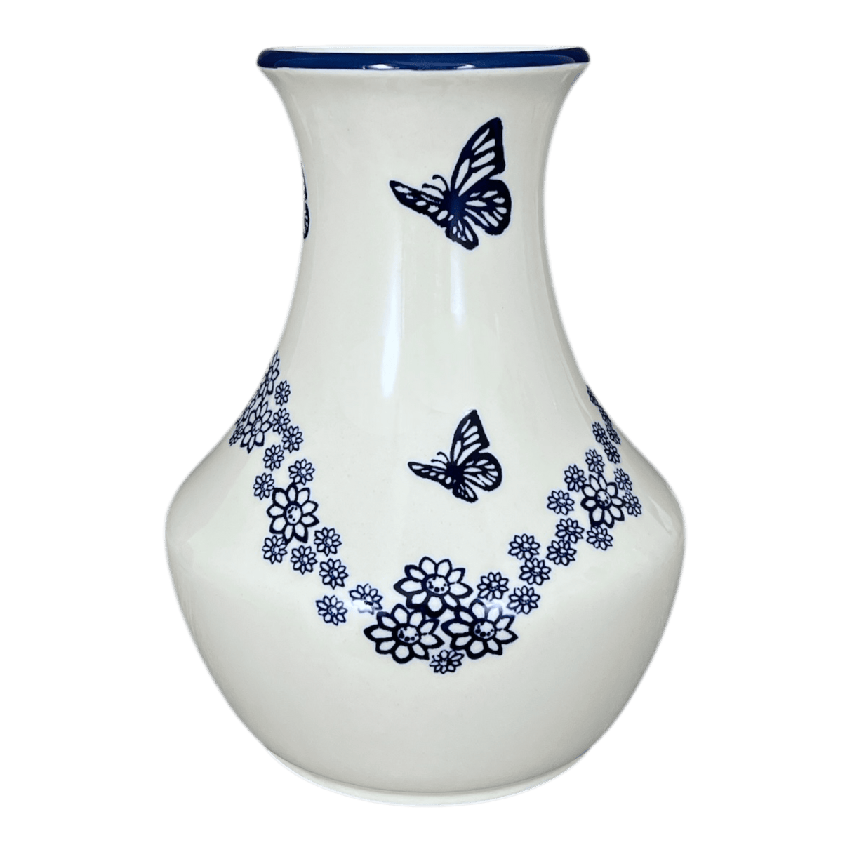 Vase, 10" in "Butterfly Garden" by Manufaktura | W025T-MOT1