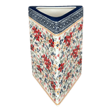 Vase, Triangular, 8" x 4.75" in "Ruby Bouquet" by Manufaktura | W027S-DPCS