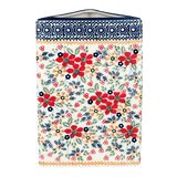 Vase, Triangular, 8" x 4.75" in "Ruby Bouquet" by Manufaktura | W027S-DPCS