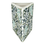 Vase, Triangular, 8" x 4.75" in "Scattered Ferns" by Manufaktura | W027S-GZ39