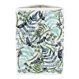 Vase, Triangular, 8" x 4.75" in "Scattered Ferns" by Manufaktura | W027S-GZ39