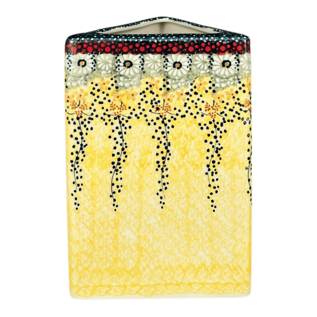 Vase, Triangular, 8" x 4.75" in "Sunshine Grotto" by Manufaktura | W027S-WK52