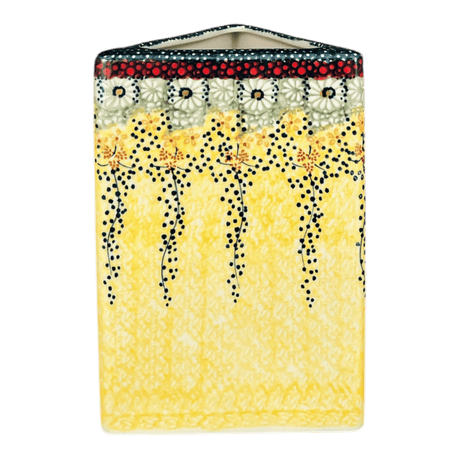 Vase, Triangular, 8" x 4.75" in "Sunshine Grotto" by Manufaktura | W027S-WK52