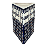 Vase, Triangular, 8" x 4.75" in "Floral Peacock" by Manufaktura | W027T-54KK