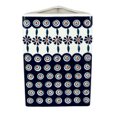 Vase, Triangular, 8" x 4.75" in "Floral Peacock" by Manufaktura | W027T-54KK