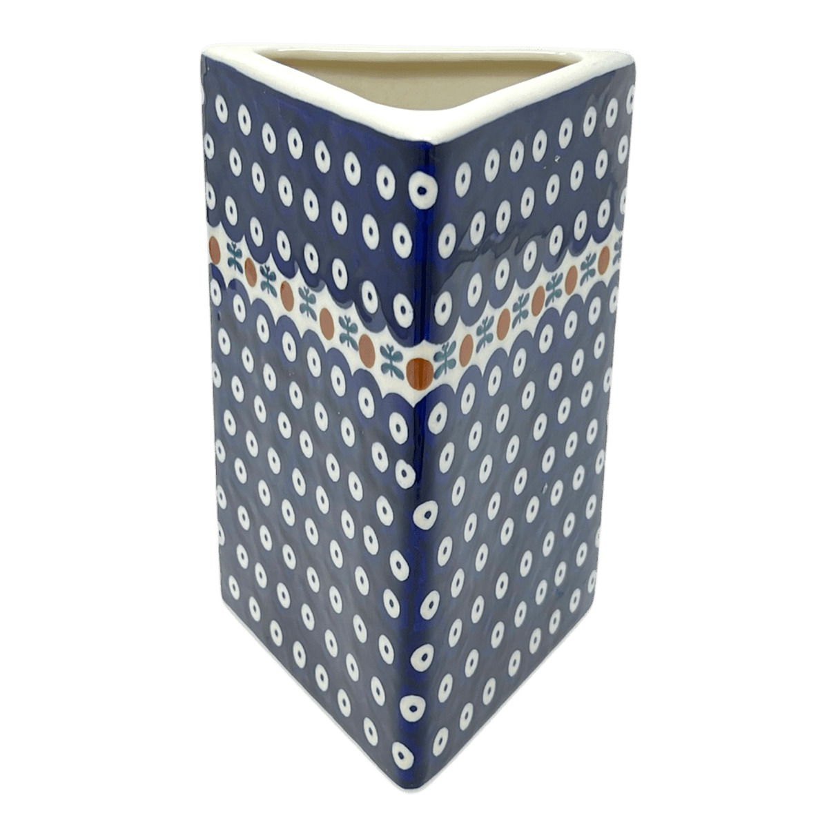 Vase, Triangular, 8" x 4.75" in "Mosquito" by Manufaktura | W027T-70