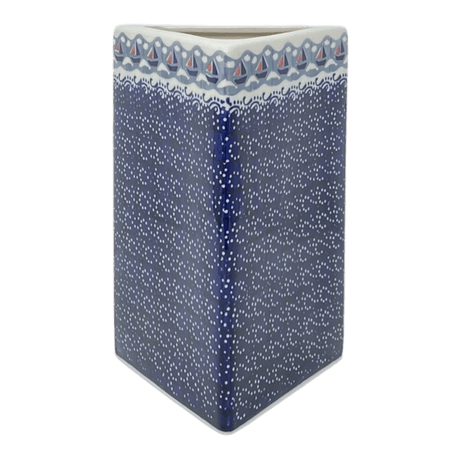 Vase, Triangular, 8" x 4.75" in "Smooth Sailing" by Manufaktura | W027T-DPMA
