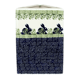 Vase, Triangular, 8" x 4.75" in "Bunny Love" by Manufaktura | W027T-P324