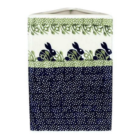 Vase, Triangular, 8" x 4.75" in "Bunny Love" by Manufaktura | W027T-P324